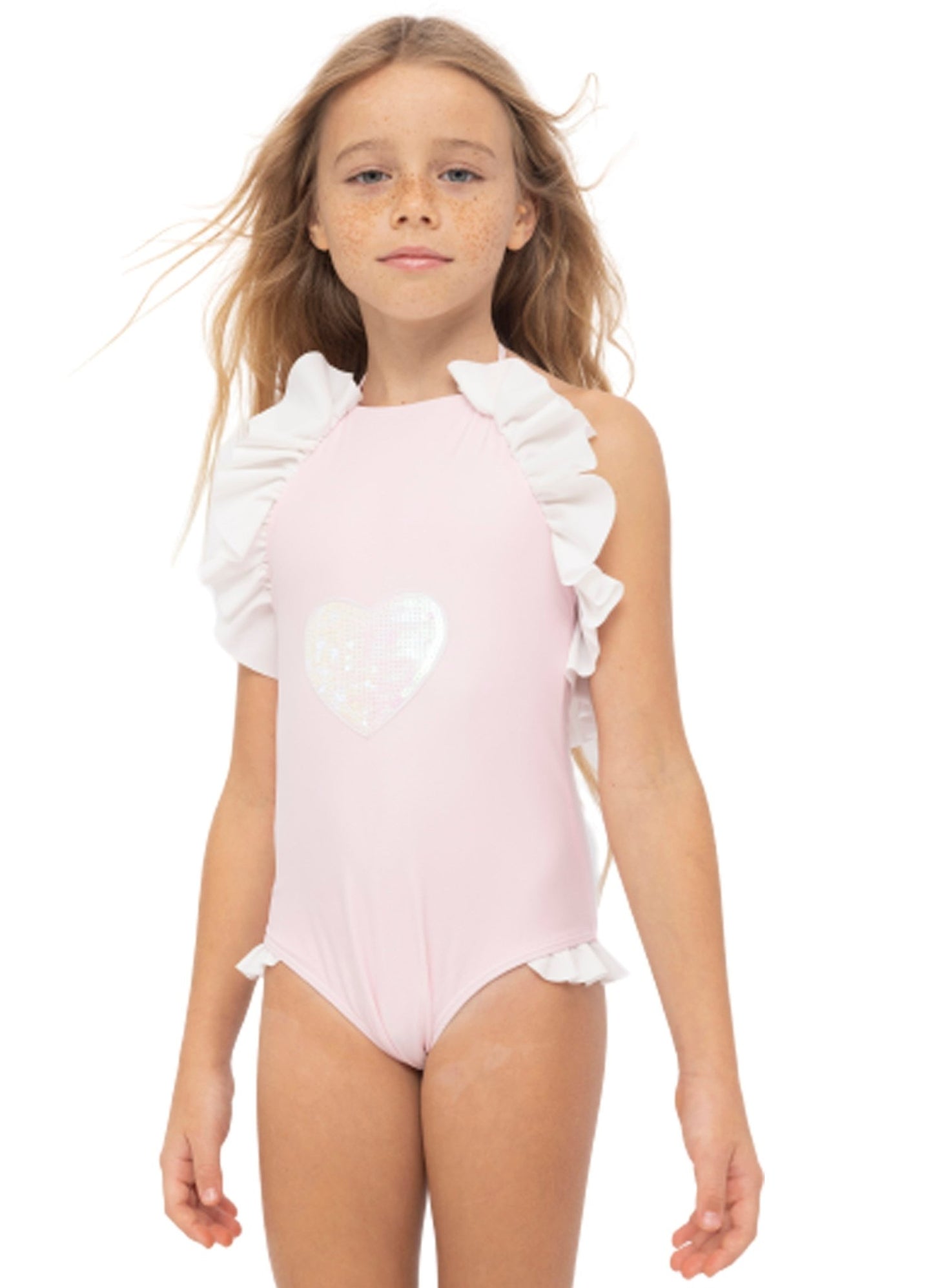 Girl Pink Heart One - Piece Swimsuit - Blissfully Lavender BoutiqueStella Cove