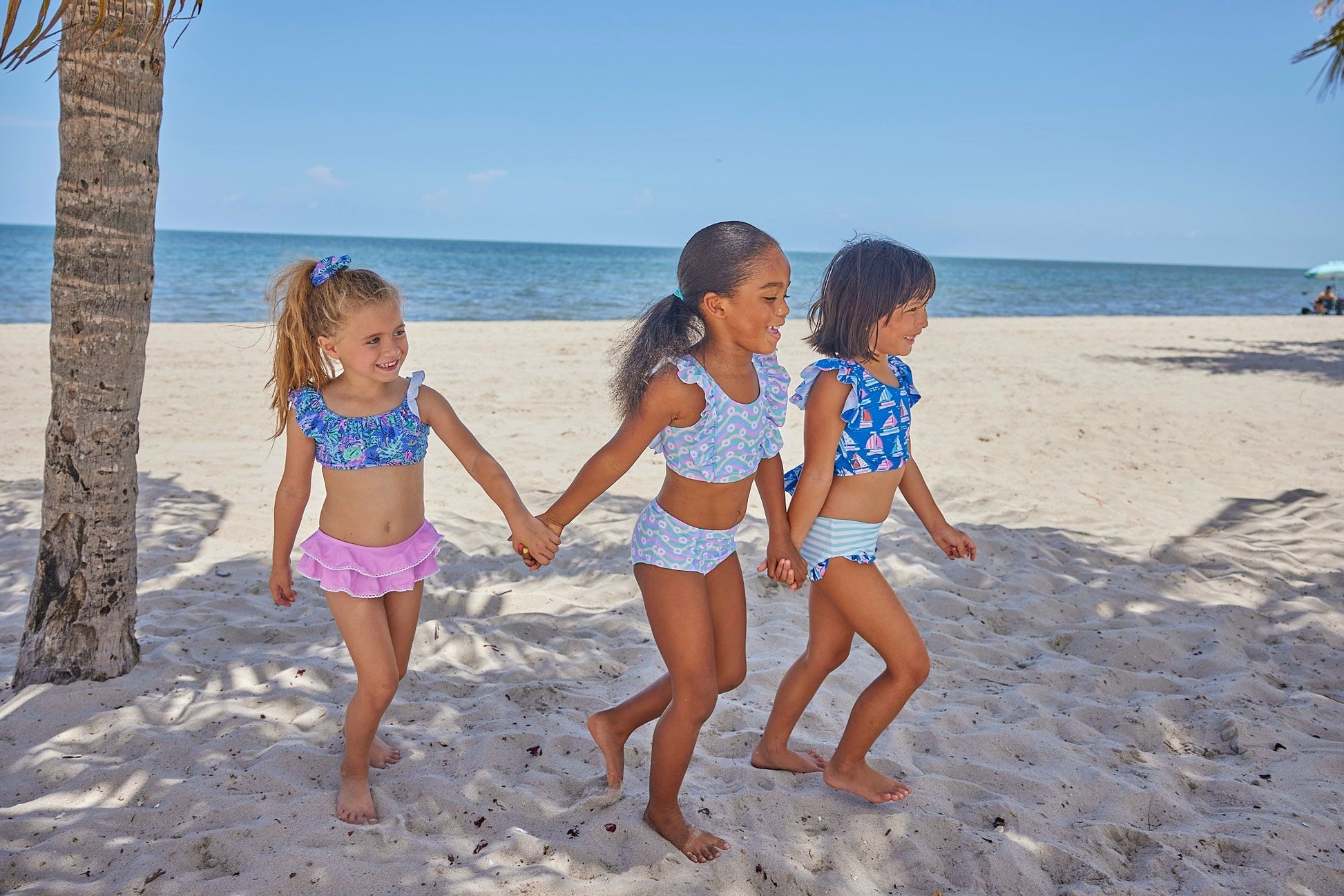 Girls Anchors Away Two - Piece Swimsuit - Blissfully Lavender BoutiqueBlueberry Bay