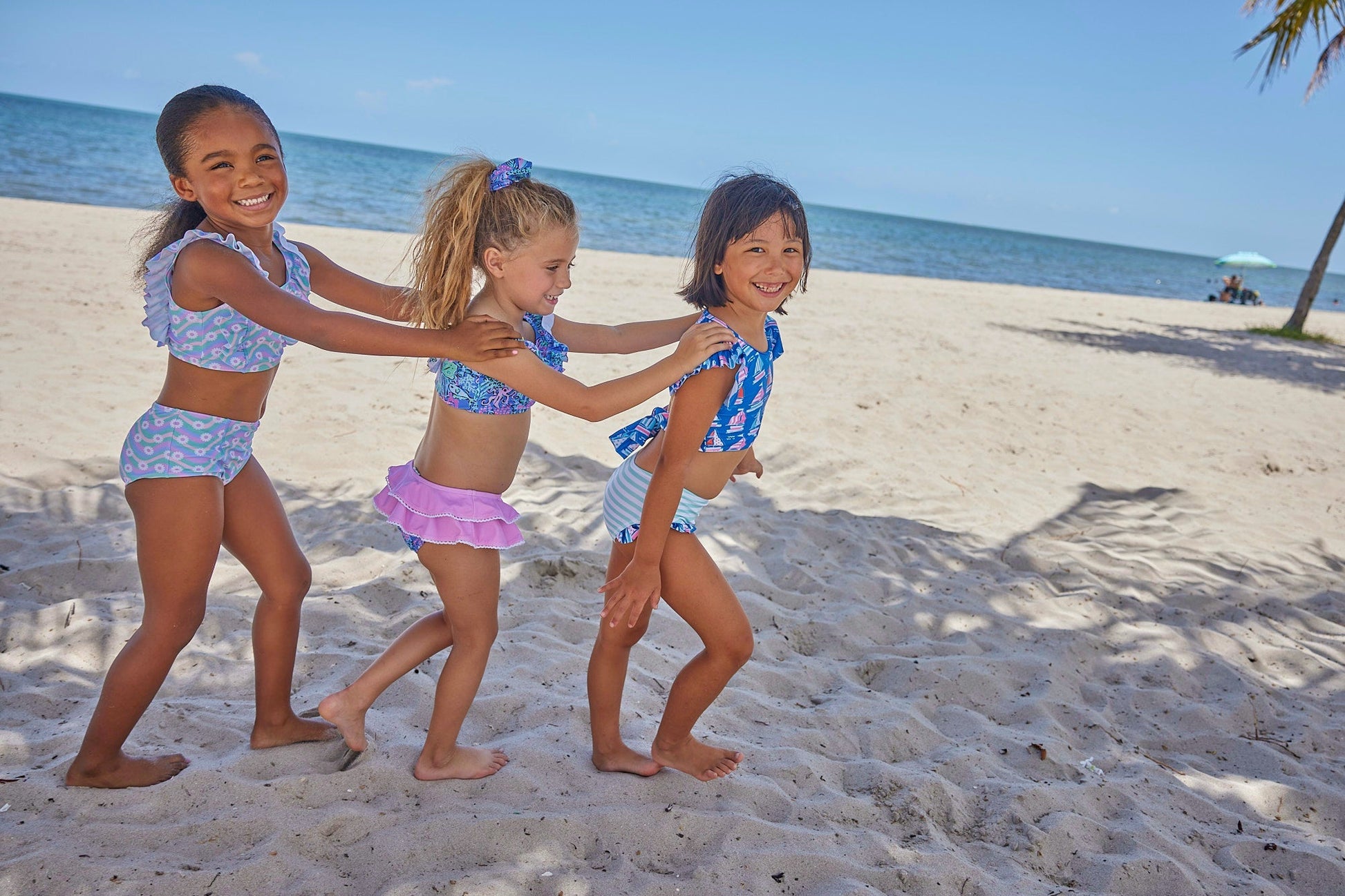 Girls Anchors Away Two - Piece Swimsuit - Blissfully Lavender BoutiqueBlueberry Bay