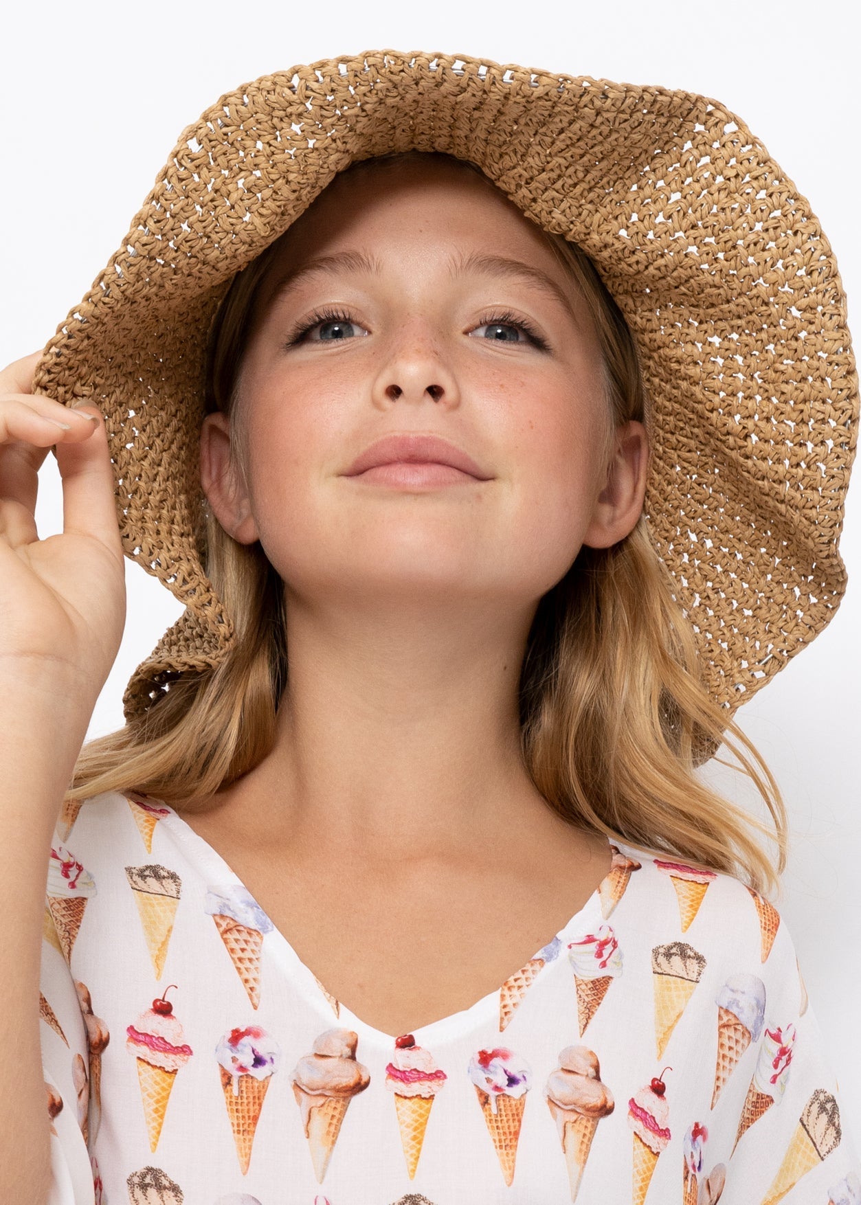 Girls Basic Straw Hat - Blissfully Lavender BoutiqueStella Cove