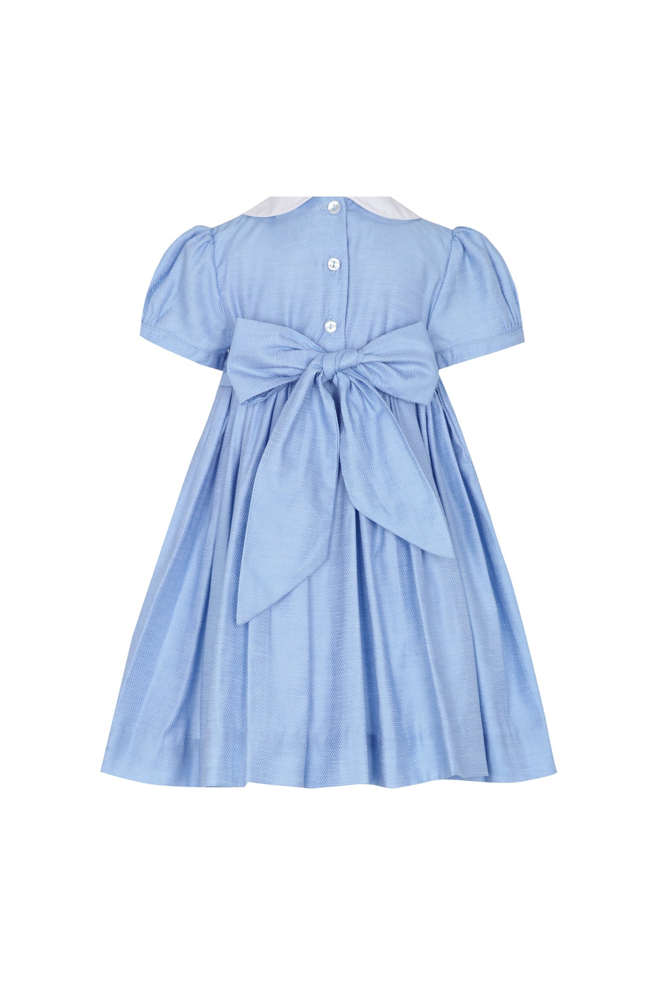 Girls Blue Nella Smocked Dress - Blissfully Lavender BoutiqueNella Pima