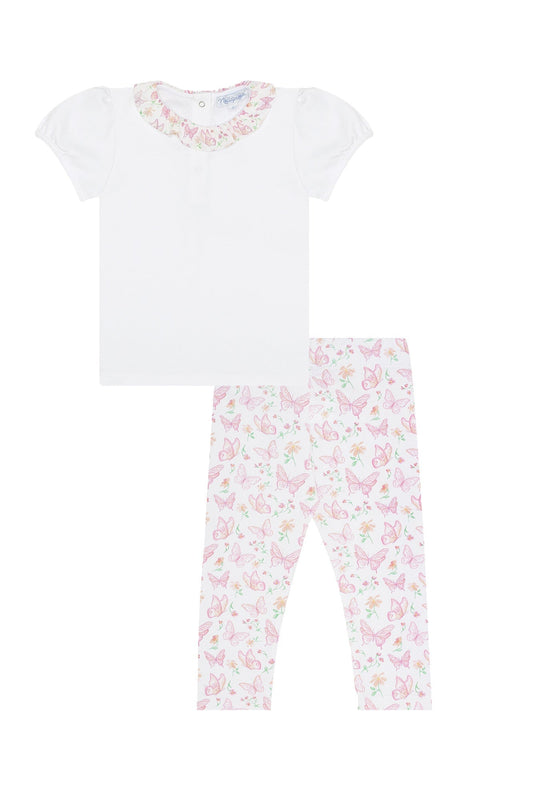 Girls Butterflies Tee - Legging Set - Blissfully Lavender BoutiqueNella Pima