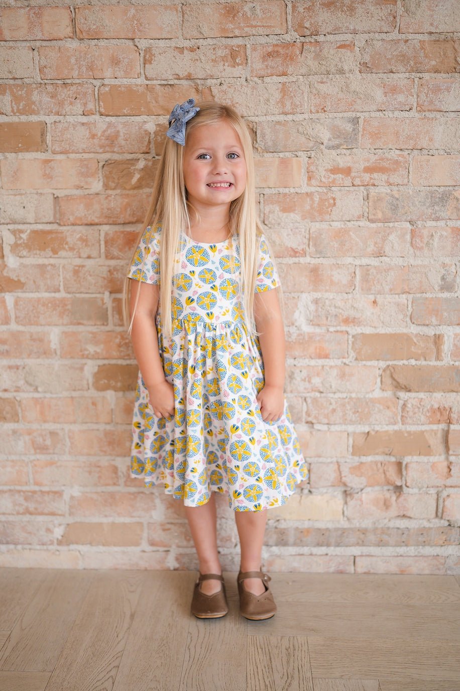 Girls Classic Twirl Dress in Starburst Garden - Blissfully Lavender BoutiqueOllie Jay