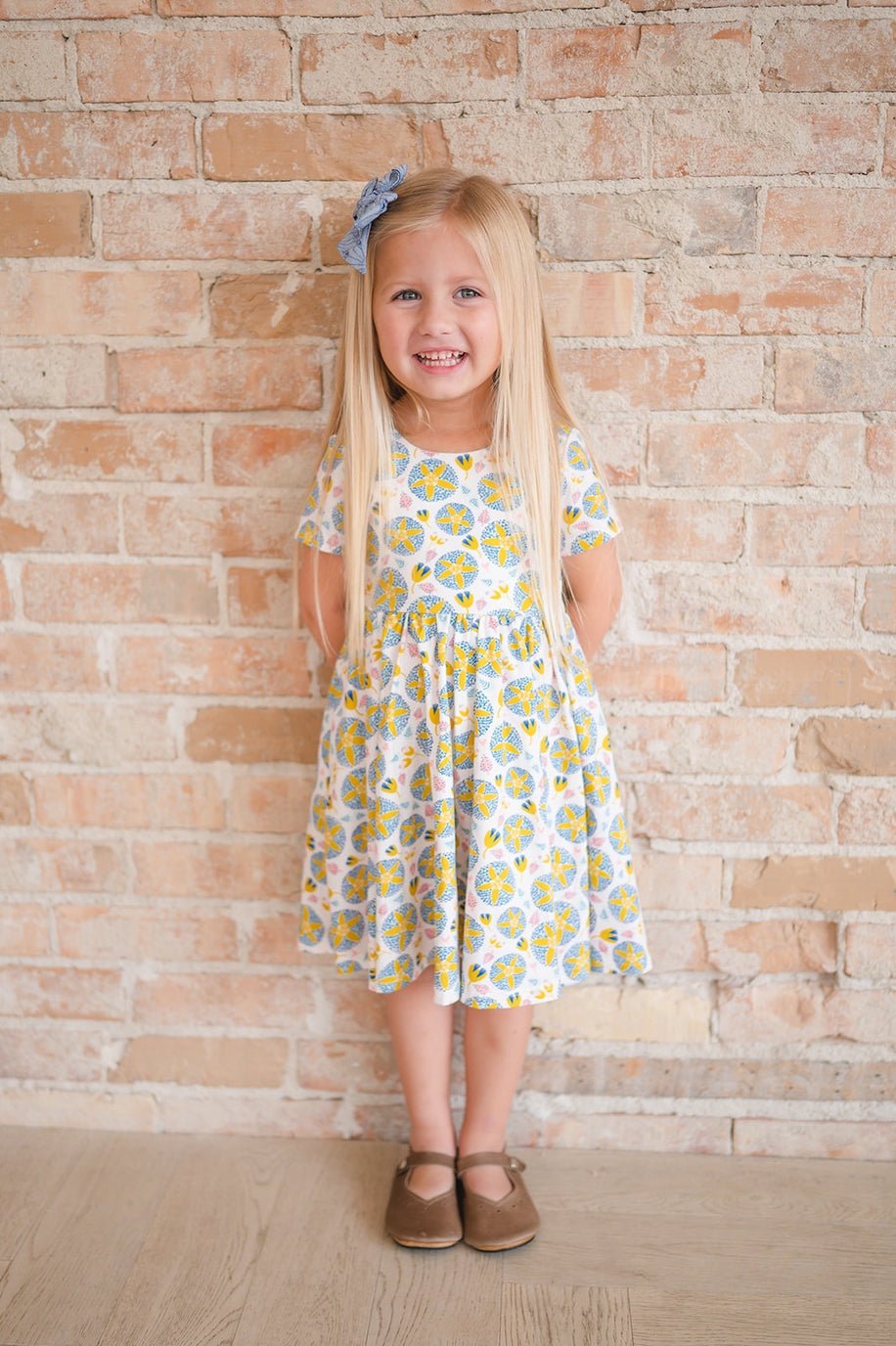 Girls Classic Twirl Dress in Starburst Garden - Blissfully Lavender BoutiqueOllie Jay