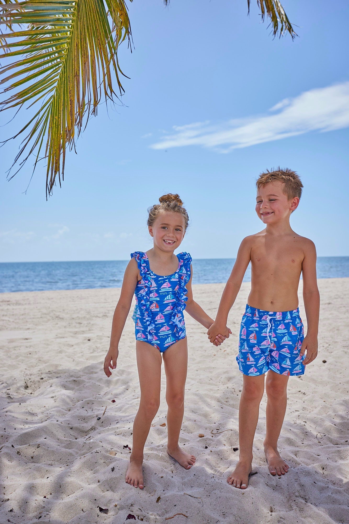 Girls Fair Winds One - Piece Swimsuit - Blissfully Lavender BoutiqueBlueberry Bay