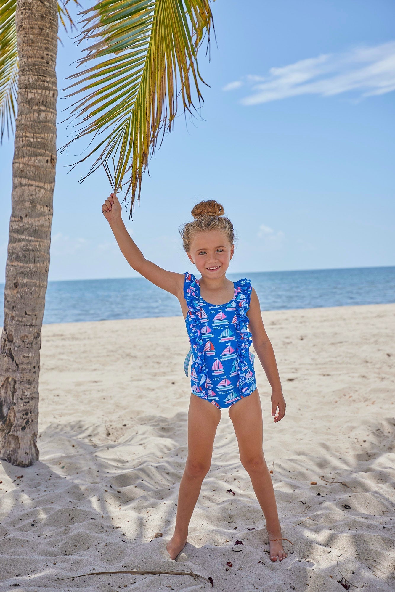 Girls Fair Winds One - Piece Swimsuit - Blissfully Lavender BoutiqueBlueberry Bay