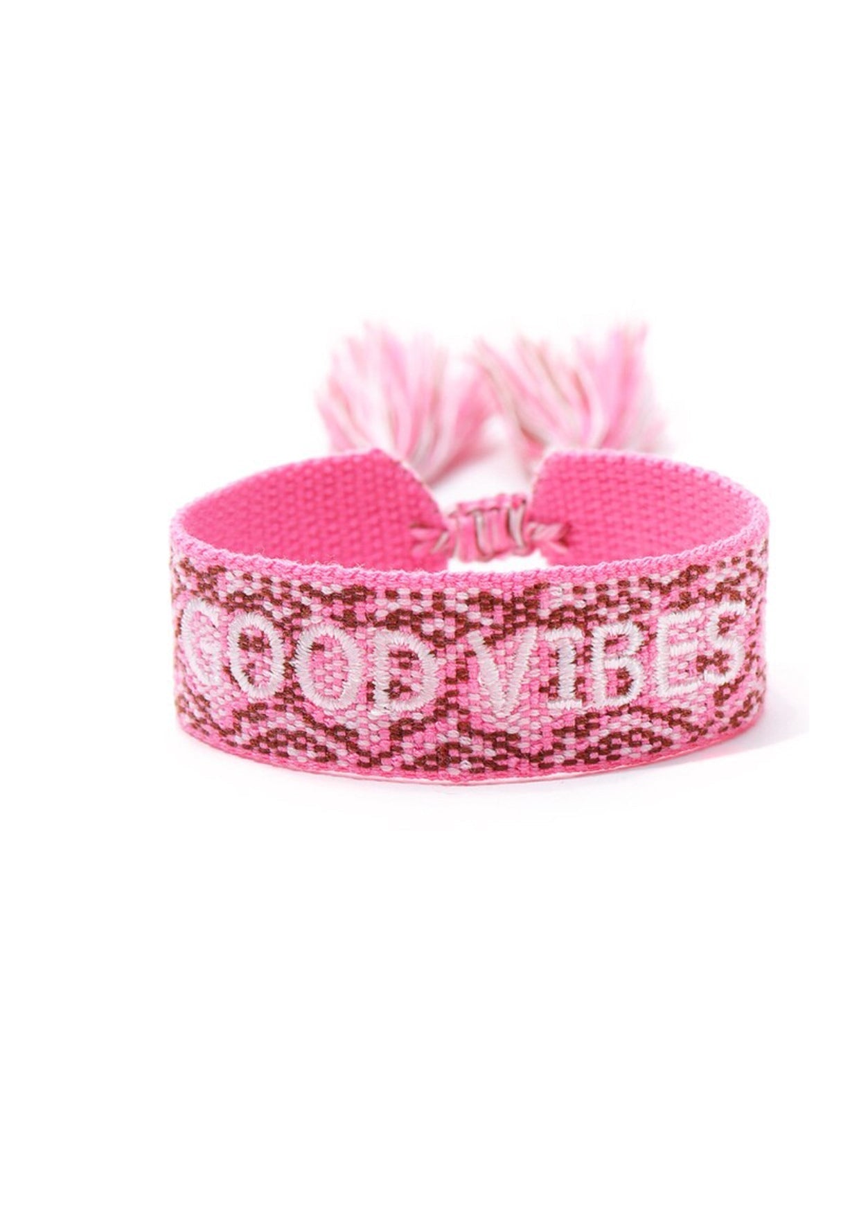 Girls "Good Vibes" Pink Wristband - Blissfully Lavender BoutiqueStella Cove