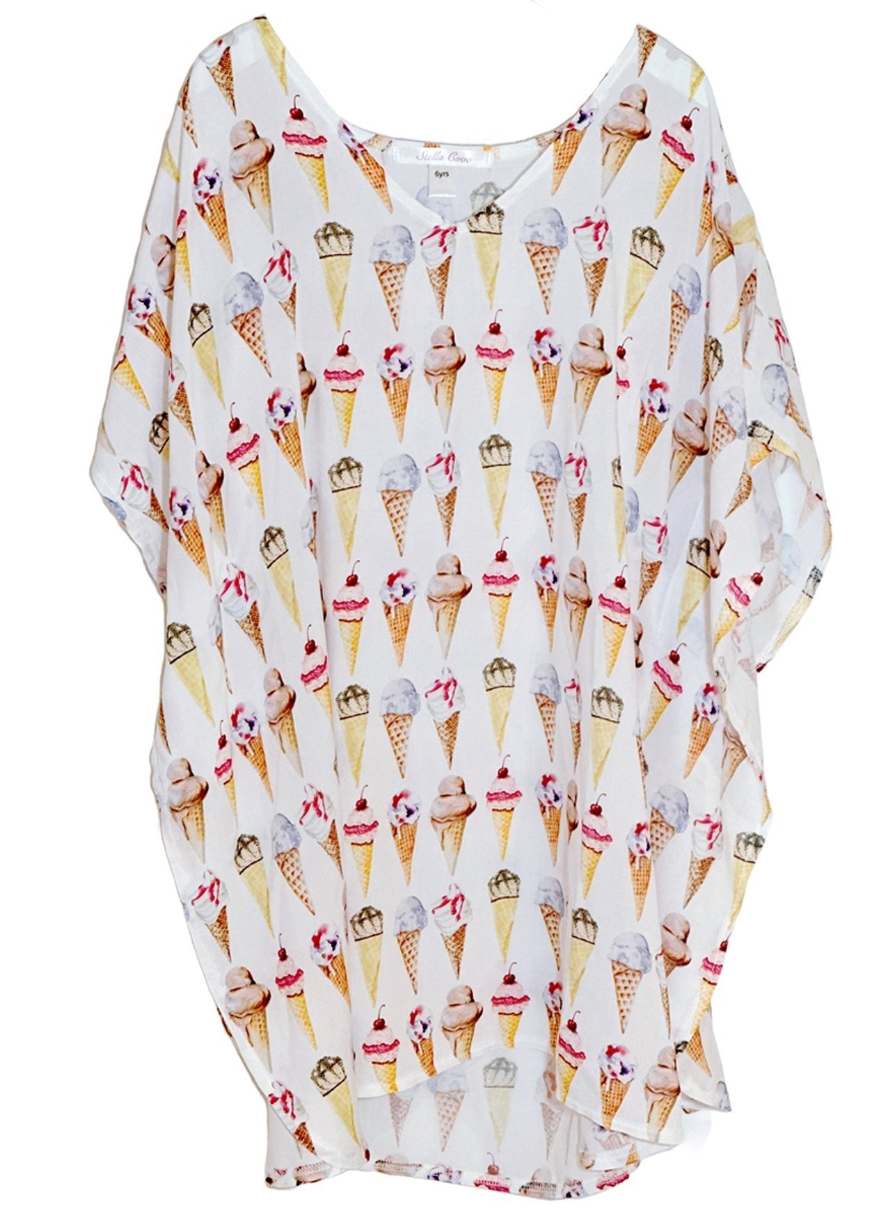 Girls Ice Cream Poncho Cover - up - Blissfully Lavender BoutiqueStella Cove