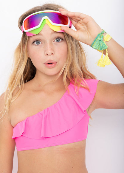 Girls "J Adore" Neon Green Wristband - Blissfully Lavender BoutiqueStella Cove