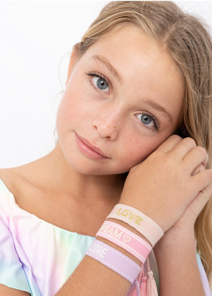 Girls "J' Adore" Wristband - Blissfully Lavender BoutiqueStella Cove