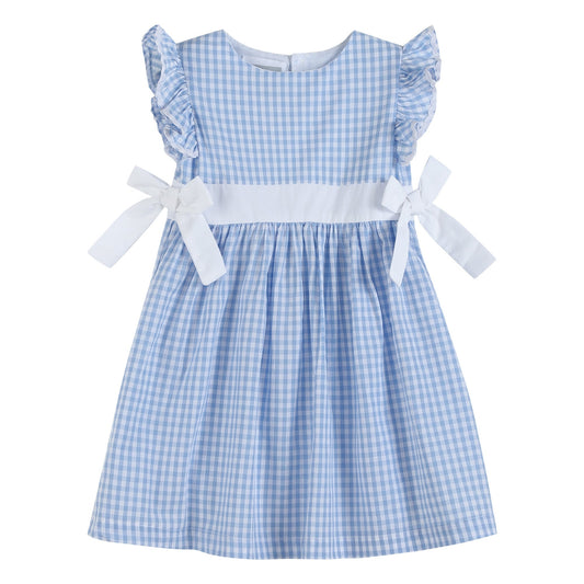 Girls’ Light Blue Gingham A - Line Dress - Blissfully Lavender BoutiqueLil Cactus