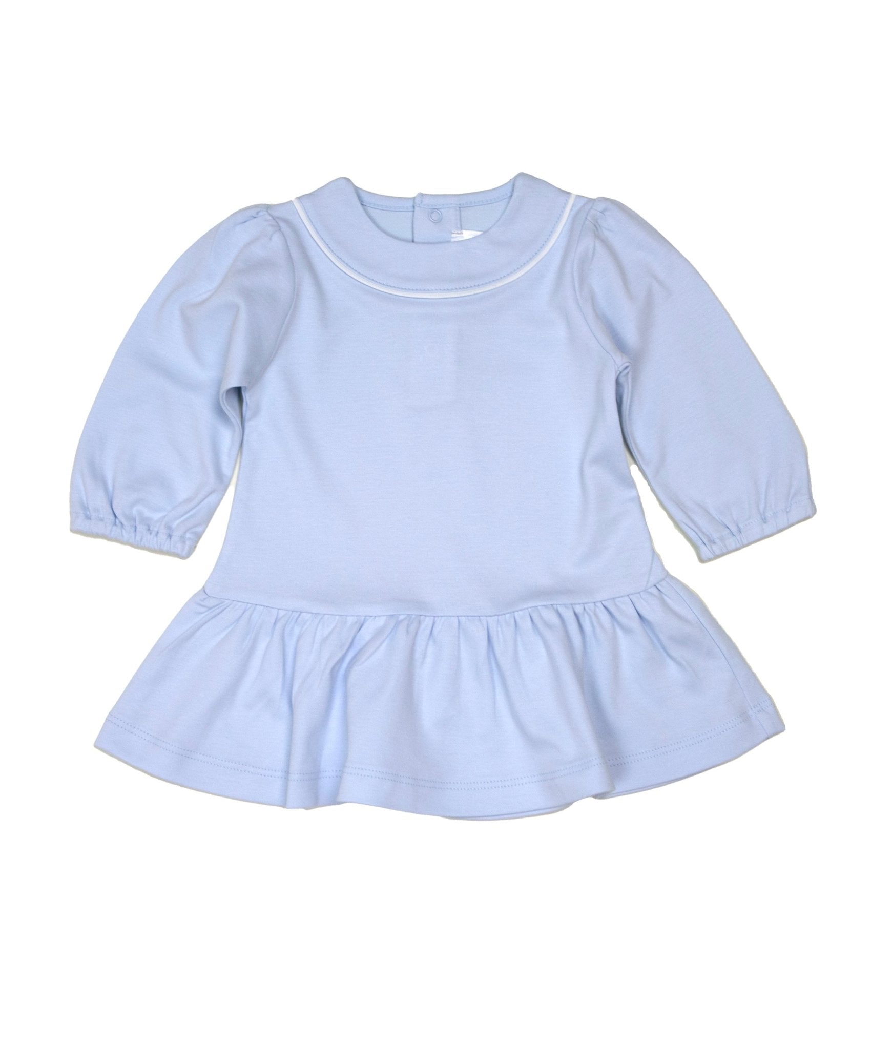 Girls Light.Blue Long Sleeve Jersey Dress - Blissfully Lavender BoutiqueCuclie