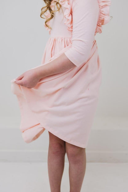 Girls Mila & Rose Petal Pink Ruffle Twirl Dress - Blissfully Lavender BoutiqueMila and Rose