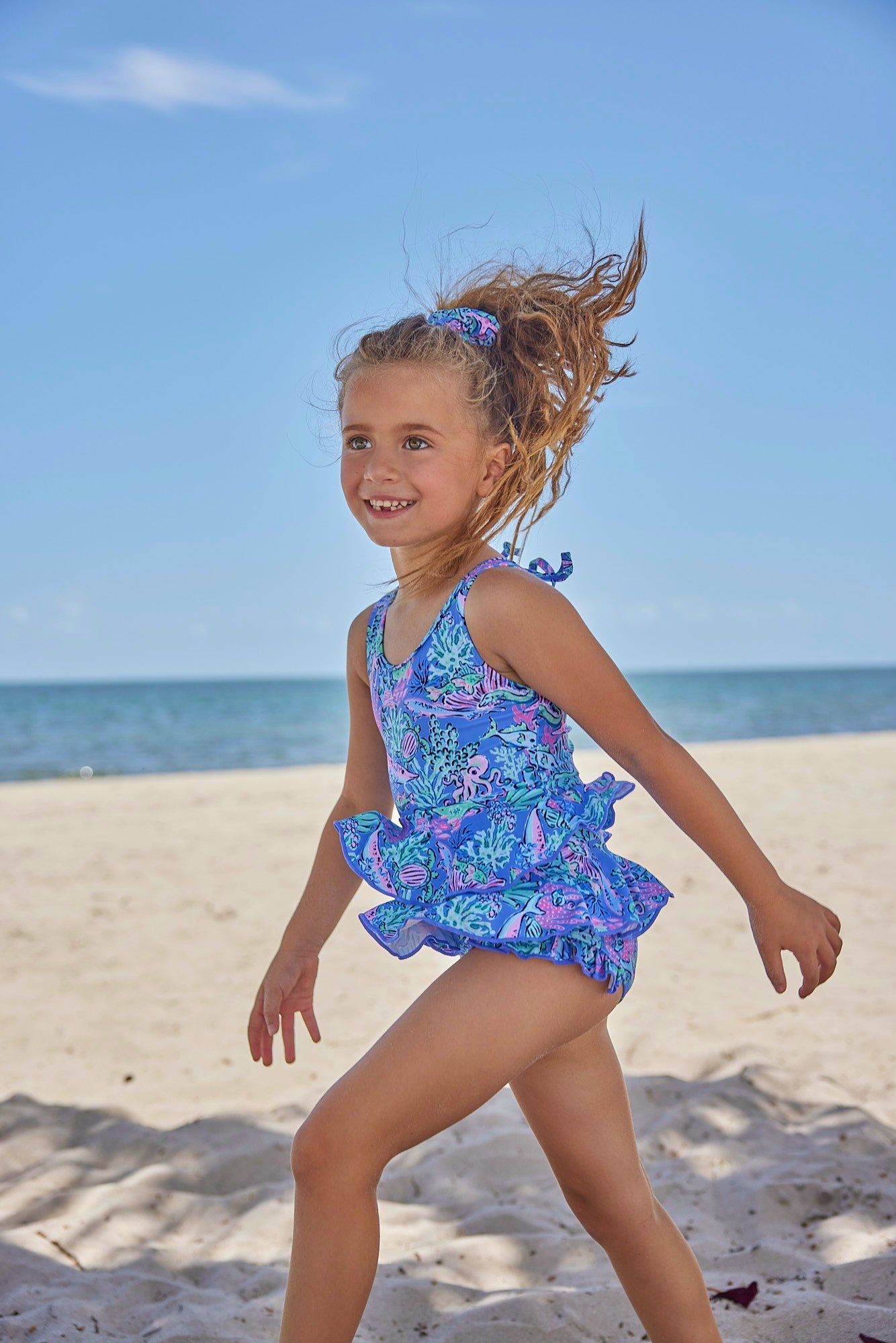 Girls Oceanview Cove One Piece Swimsuit - Blissfully Lavender BoutiqueBlueberry Bay