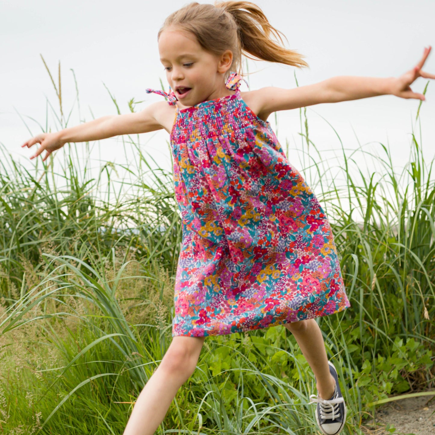 Girls Orchid Betty Smocked Strap Dress - Blissfully Lavender BoutiqueBeet World