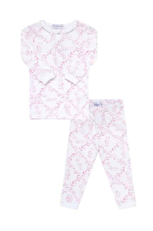 Girls Pink Bears Trellace Pajamas  - Blissfully Lavender BoutiqueNella Pima