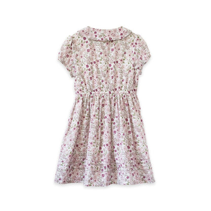 Girls Pink Ditsy Sawyer Dress - Blissfully Lavender BoutiqueBeet World