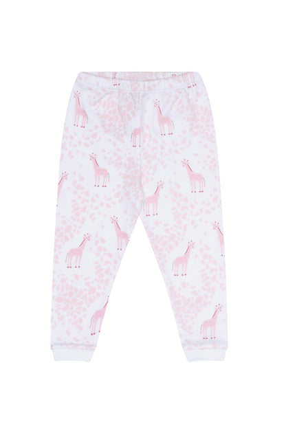 Girls Pink Giraffe Print Pajama - Blissfully Lavender BoutiqueNella Pima