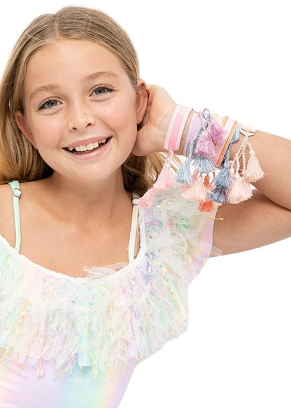 Girls Pink & Orange Wristband - Blissfully Lavender BoutiqueStella Cove