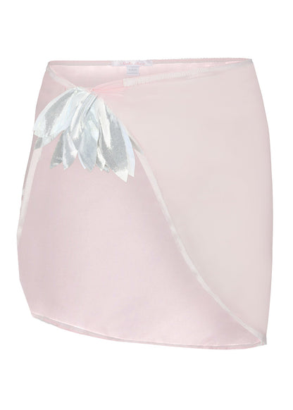 Girls Pink Pareo Skirt with Silver Petals - Blissfully Lavender BoutiqueStella Cove