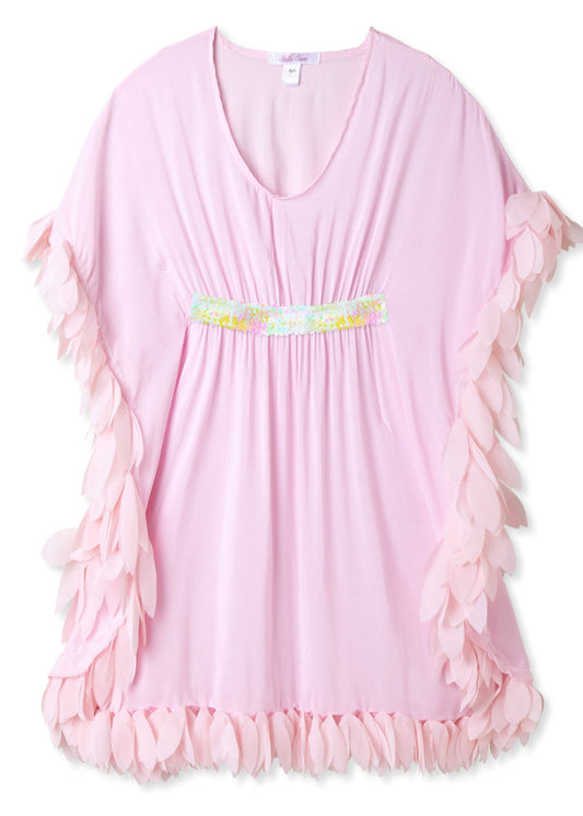 Girls Pink Petal Poncho Cover - up with Sequin Belt - Blissfully Lavender BoutiqueStella Cove