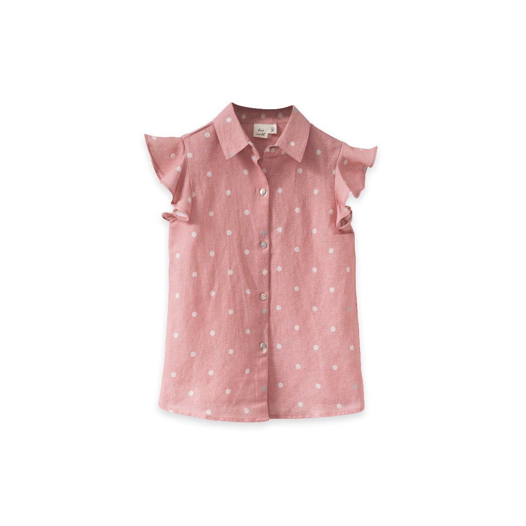 Girls Pink Polka Dot Lola Top - Blissfully Lavender BoutiqueBeet World