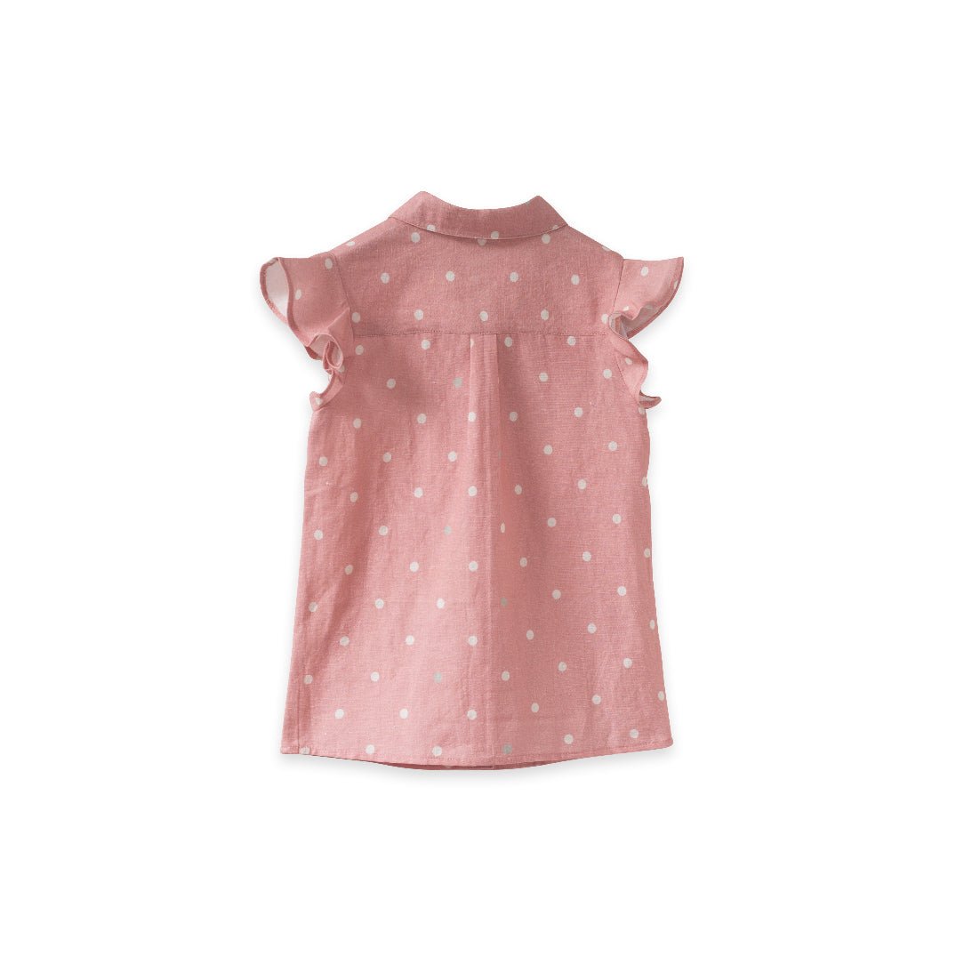 Girls Pink Polka Dot Lola Top - Blissfully Lavender BoutiqueBeet World