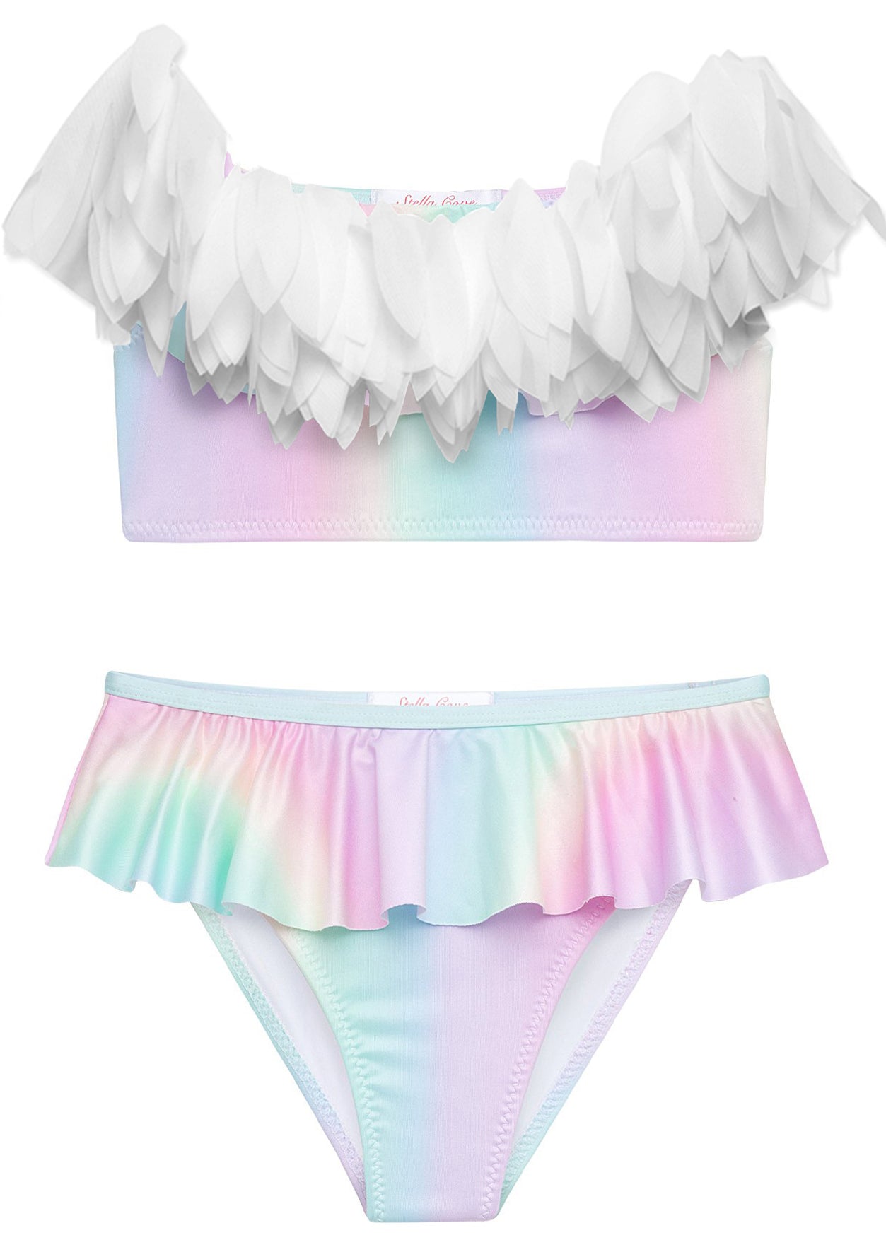 Girls Rainbow Bikini with Petals - Blissfully Lavender BoutiqueStella Cove