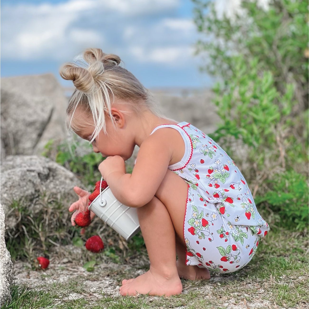 Girls Strawberry Fields Cami Pajama Set - Blissfully Lavender BoutiquePetidoux