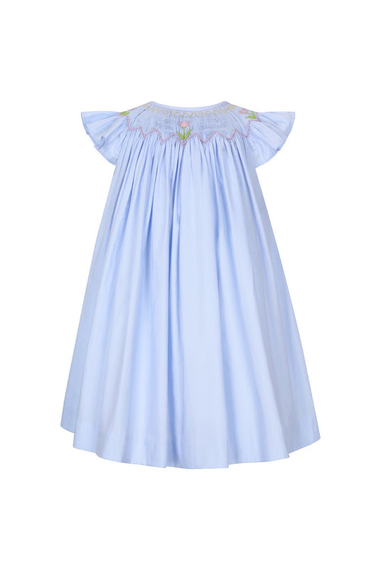 Girls Tulip Smocked Dress - Blissfully Lavender BoutiqueNella Pima
