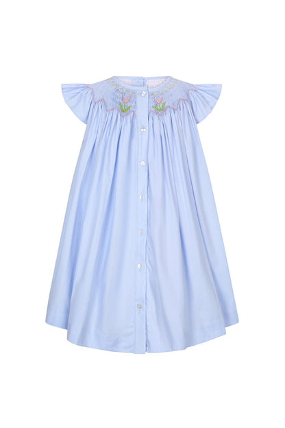 Girls Tulip Smocked Dress - Blissfully Lavender BoutiqueNella Pima