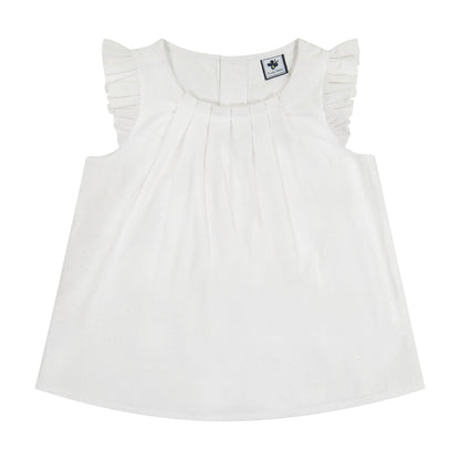 Girls White Dede Top - Blissfully Lavender BoutiqueBusy Bee