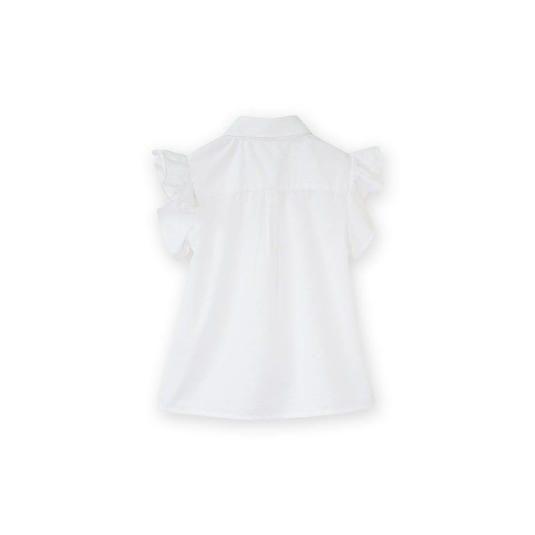 Girls White Lola Top - Blissfully Lavender BoutiqueBeet World