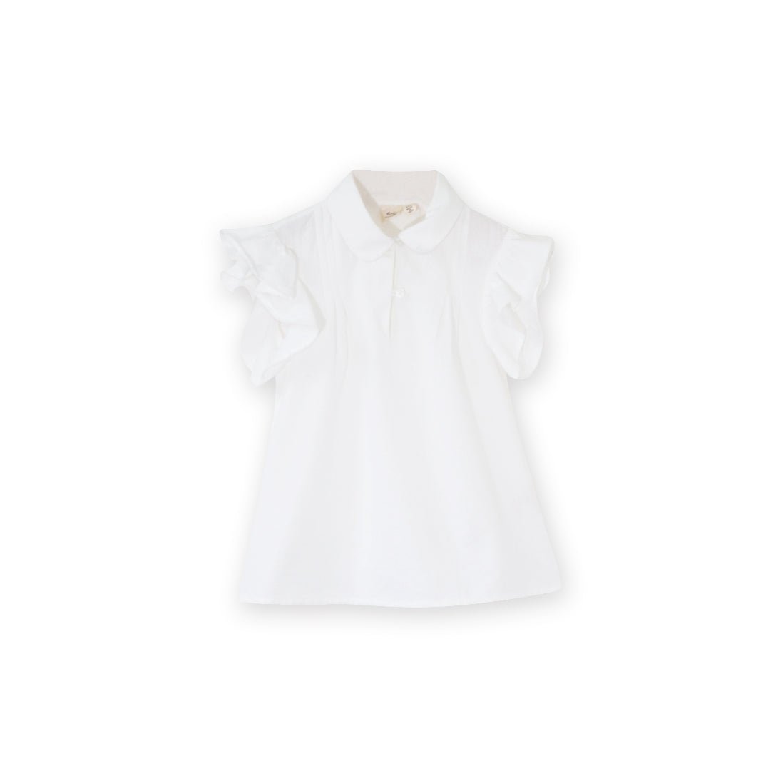 Girls White Lola Top - Blissfully Lavender BoutiqueBeet World