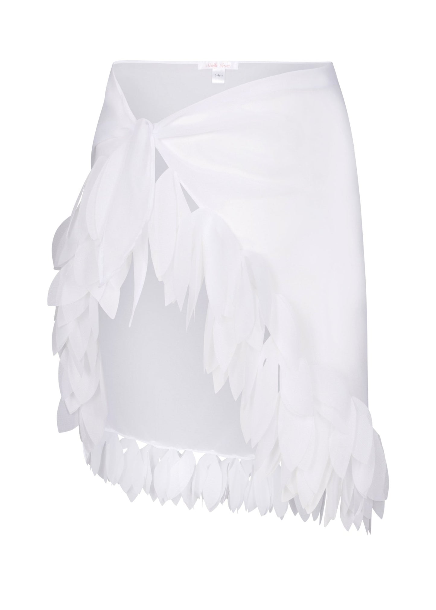 Girls White Petals Pareo Skirt - Blissfully Lavender BoutiqueStella Cove