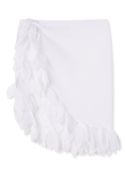 Girls White Petals Pareo Skirt - Blissfully Lavender BoutiqueStella Cove