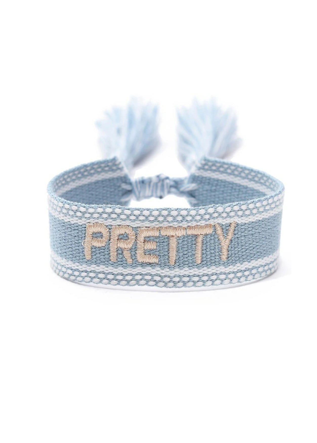 Girls Woven Wristband "Pretty" - Blissfully Lavender BoutiqueStella Cove