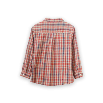 Boys Long Sleeve Check Shirt | Red and Blue