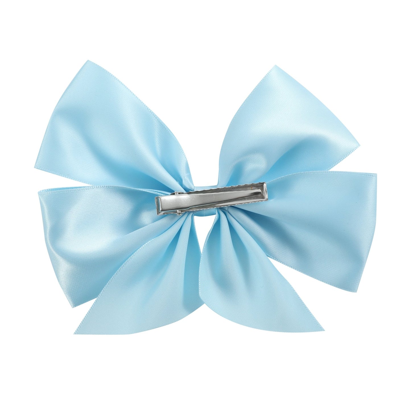 Light Blue Satin Large Bow Hair Clip - Blissfully Lavender BoutiqueLil Cactus