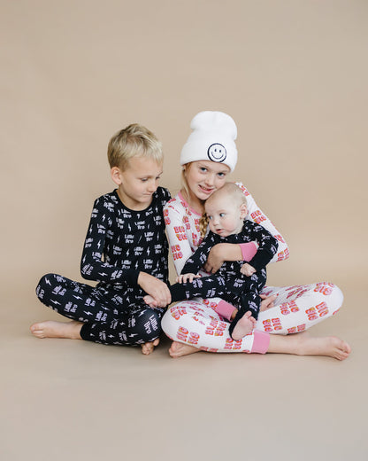 Baby Boy Little Bro Bamboo Zip Pajama Romper