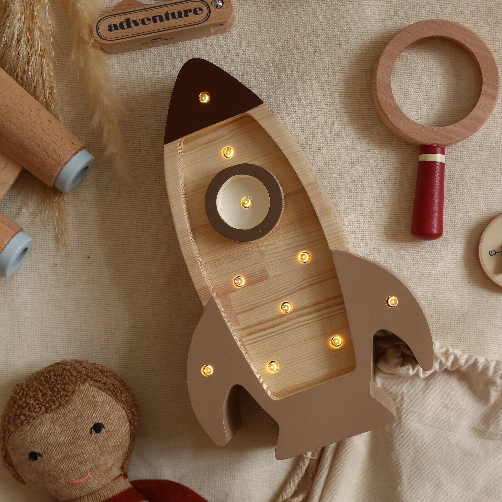 Little Lights Mini Rocket Ship Lamp - Blissfully Lavender BoutiqueLittle Lights US