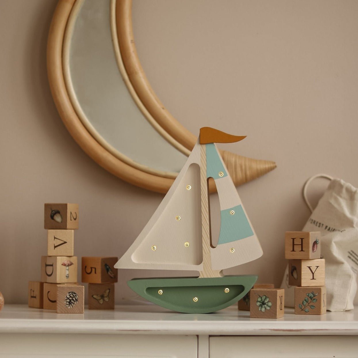 Little Lights Mini Sailboat Lamp - Blissfully Lavender BoutiqueLittle Lights US