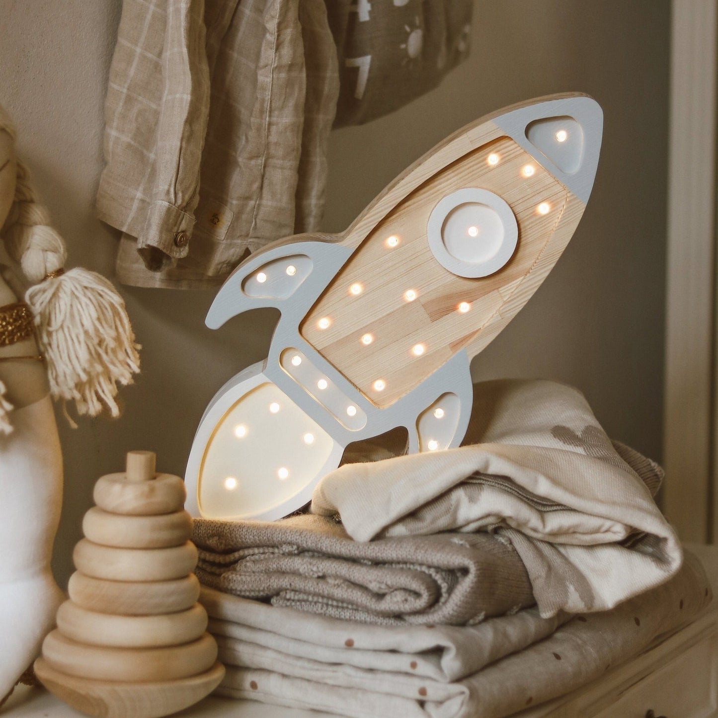 Little Lights Rocket Ship Lamp - Blissfully Lavender BoutiqueLittle Lights US