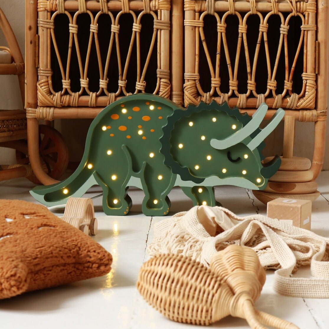 Little Lights Triceratops Dinosaur Lamp - Blissfully Lavender BoutiqueLittle Lights US