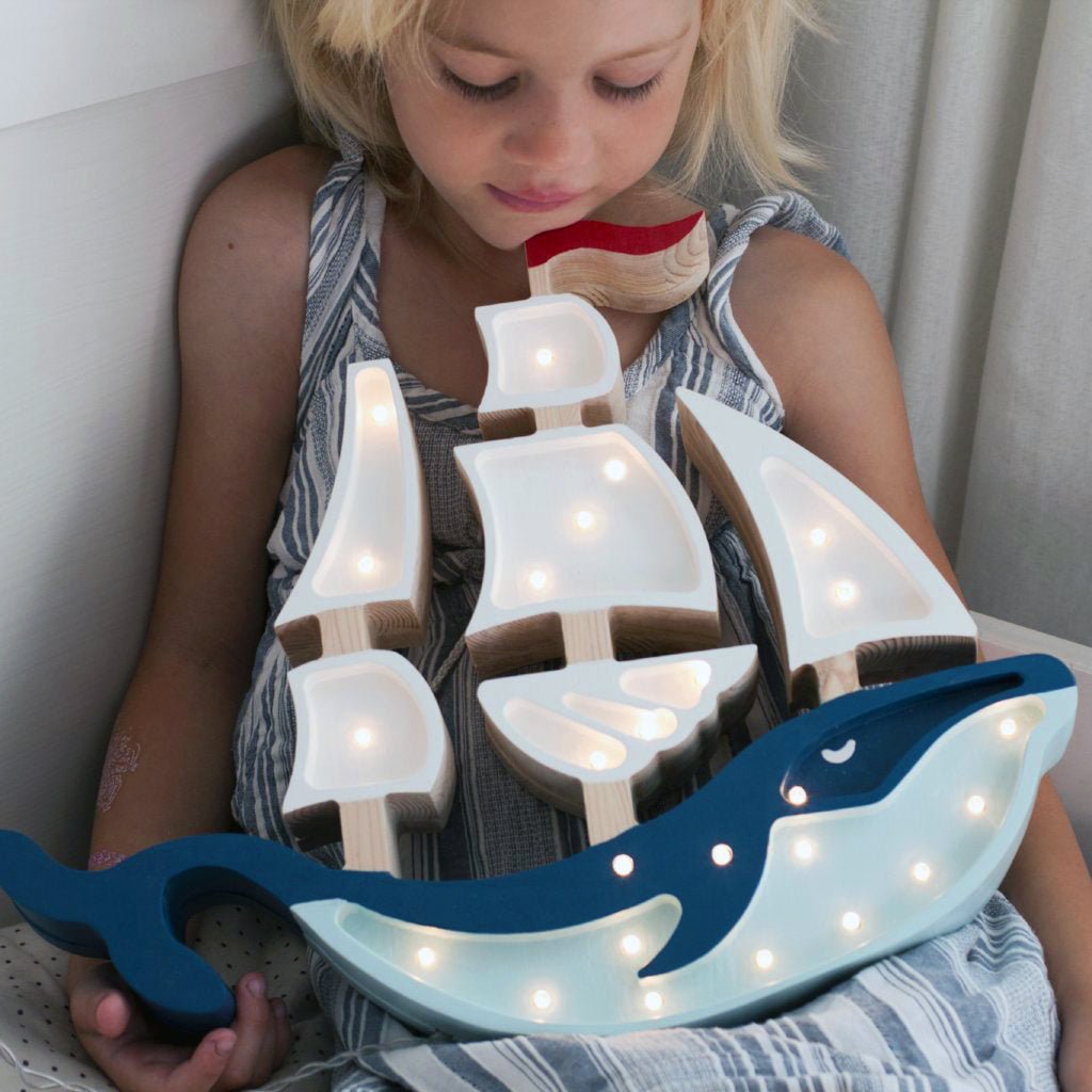 Little Lights Whale Ship Lamp - Blissfully Lavender BoutiqueLittle Lights US