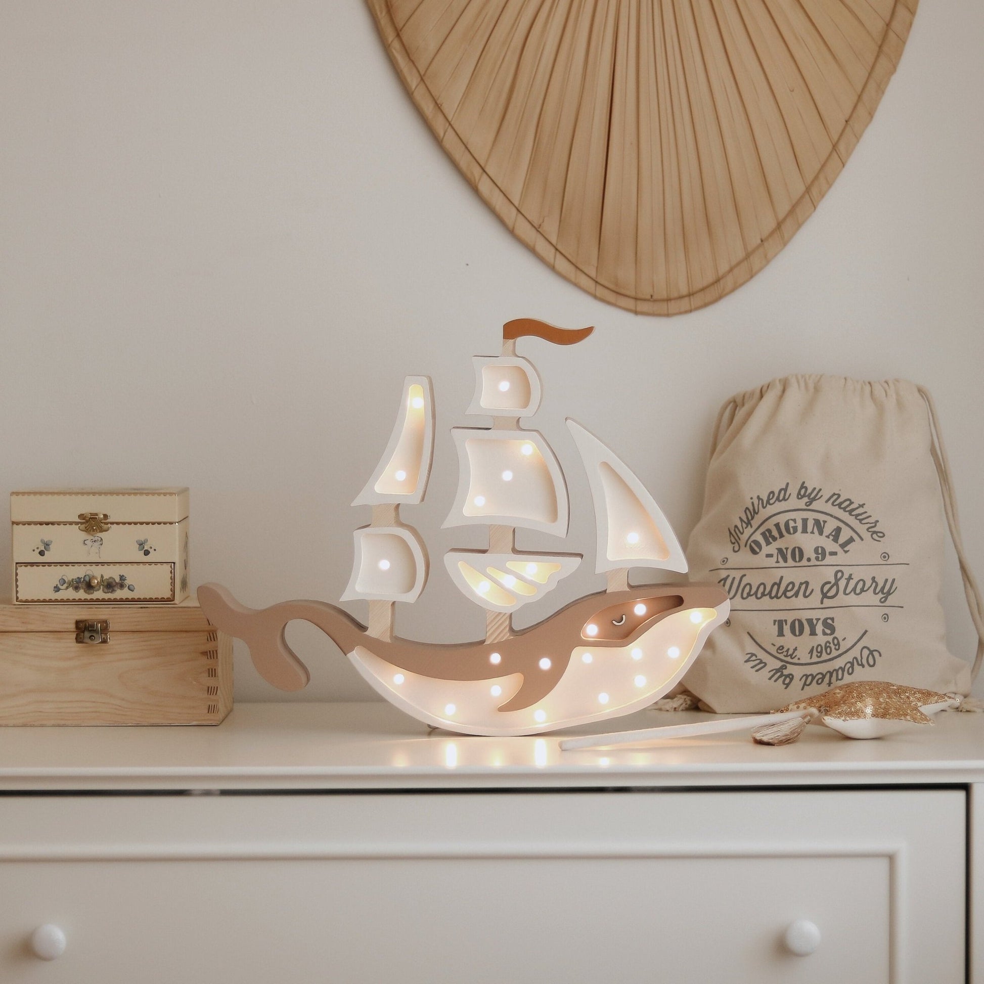 Little Lights Whale Ship Lamp - Blissfully Lavender BoutiqueLittle Lights US