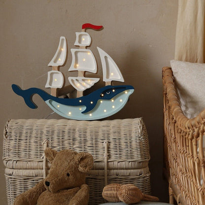 Little Lights Whale Ship Lamp - Blissfully Lavender BoutiqueLittle Lights US