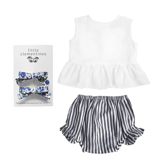 Louelle Liberty Bow Gift Set, Harbor Island Stripe - Blissfully Lavender BoutiqueLouelle.