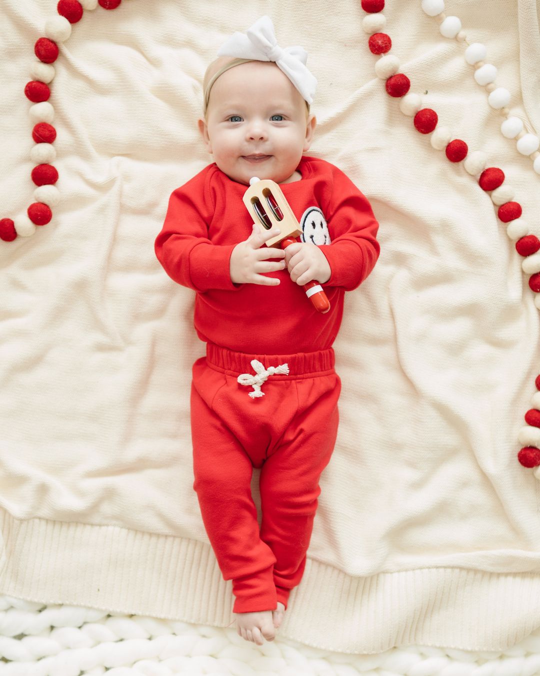 Smiley Red Lounge Two Piece Set