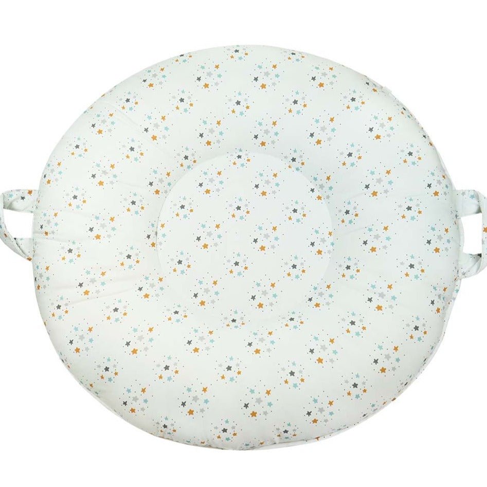 Lunar Gray Round Floor Cushion - Blissfully Lavender BoutiqueGoosewaddle® | Newborn Baby Blankets Toys Teethers Bibs & More